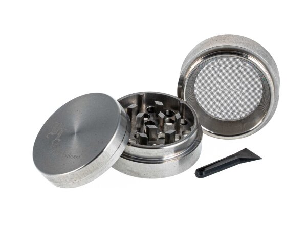 Edelstahlgrinder Pollinator 4tlg. D 39 mm inkl. Samtbeutel