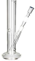 BamBamBhole Glasbong "Gerade mit Blatt" H 35 cm D 42 mm NS 14,5