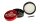 Alugrinder "Amsterdam " D 55 mm Pollinator/Sieb H 40 mm, CNC, 4-tlg. - Rot / Schwarz