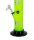Acrylbong Grün mit Hanfblättern H 32,5 cm D 45 mm