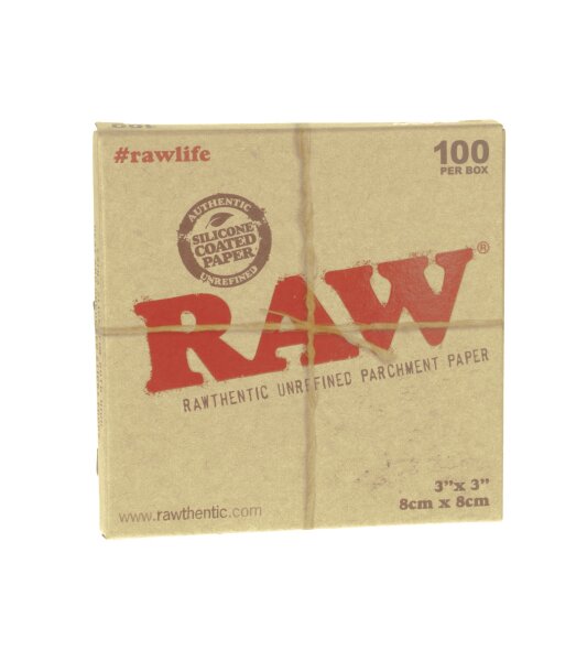 RAW Pergamentpapier 100 Stück 80x80 mm