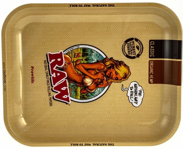 RAW Rolling Tray "RAW Girl" 34x27,5 cm - Medium