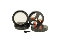 Black Leaf Pollinatorgrinder 4tlg - Propellerklingen - D 62 mm H 48 mm - Schwarz/Silber/Bronze