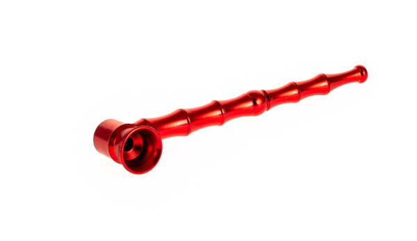 Purpfeife Bambus "GHODT" L 13 cm - Rot