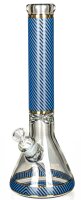 Heisenberg Glasbong 18,8er auf 14,5er "Carbon Beaker" - Blau - H 38 cm WS 7 mm D 13 cm verfügbarkeit b