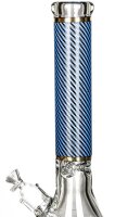 Heisenberg Glasbong 18,8er auf 14,5er "Carbon Beaker" - Blau - H 38 cm WS 7 mm D 13 cm verfügbarkeit b