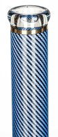 Heisenberg Glasbong 18,8er auf 14,5er "Carbon Beaker" - Blau - H 38 cm WS 7 mm D 13 cm verfügbarkeit b