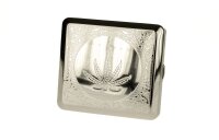 Zigarettenetui aus Metall mit Hanfblatt-Gravur - 8,5x1,5x9 cm