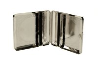 Zigarettenetui aus Metall mit Hanfblatt-Gravur - 8,5x1,5x9 cm