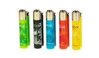STAX - Feuerzeug mit Versteck - versch. Farben/Motive Hanfblätter