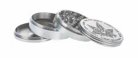 Space Pollinatorgrinder - Ghodt- 80 mm - mit Logo - Silber