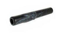 Pondicherry-Shillum aus Ton mit Tonsteinsieb im Samtsack L 20 cm