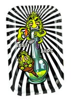 Rolling Tray "Best Buds Smoke Me" 27,5x17,5x2 cm - Small
