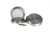 Black Leaf Pollinatorgrinder aus Titan - Matrix - D 50 mm H 37 mm - Grau/Silber