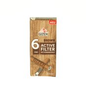 GIZEH Brown - Aktivkohlefilter 10 Stück 6 mm