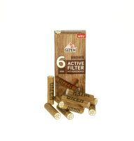 GIZEH Brown - Aktivkohlefilter 10 Stück 6 mm