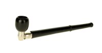 Holzpfeife mit Metallverbindungen L 17,5 cm - schraubbar - Großer Kopf