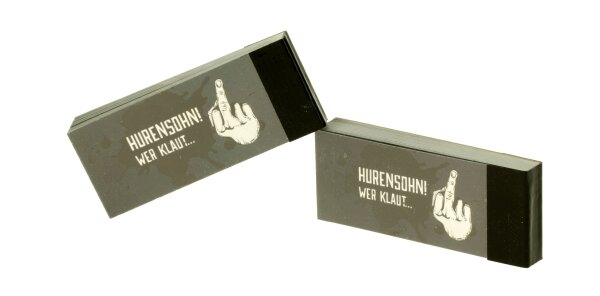 Filtertips - Hurensohn wer klaut - einzeln bedruckt - 60x25 mm - perforiert - 40Stück