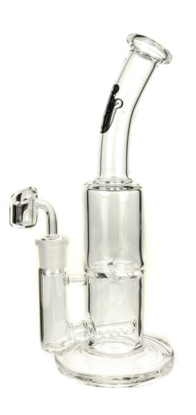 Jelly Joker Öl-Glasbong - Female - 18,8er H 25 cm WS 4 mm - 1x Turbinen Percolator 1x Schlitz Percola