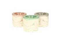 Keramik Aschenbecher "Windbreaker" H 9,5 cm - Muster marmoriert