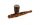 Holzpfeife / Kawumm mit Specksteineinsatz L 11,5 cm - Braun