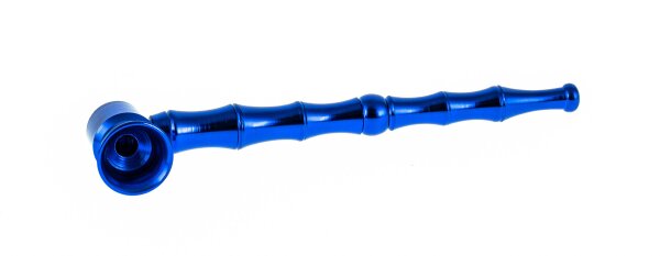 Purpfeife Bambus "GHODT" L 13 cm - Blau