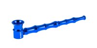 Purpfeife Bambus "GHODT" L 13 cm - Blau