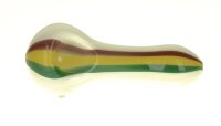 G-Spot Glaspfeife 10 cm Rasta / Weiß Nr.1