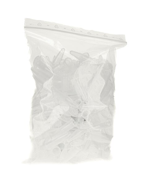 Reaktionsgefäß 1,5ml mit Deckel - 100er Pack - Transparent/Weiß