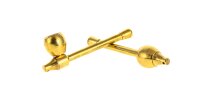 Mushroom Pipe Alu 3-tlg L 9 cm Grau/Gold