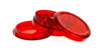 Acrylgrinder D 60 mm mit Magnet und Kräuterfach - Rot