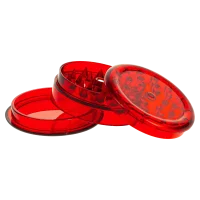 Acrylgrinder D 60 mm mit Magnet und Kräuterfach - Rot