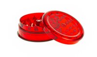 Acrylgrinder D 60 mm mit Magnet und Kräuterfach - Rot