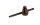 Purpfeife aus Rosenholz mit Hanfbaltt verziert steckbar L 11 cm