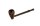 Purpfeife aus Rosenholz mit Hanfbaltt verziert steckbar L 11 cm