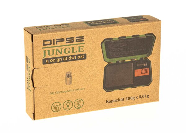 Digitalwaage Dipse 0,01g | 200g "Jungle" inkl. Justiergewicht