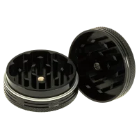 Alugrinder Black Leaf D 40 mm H 20 mm - Schwarz