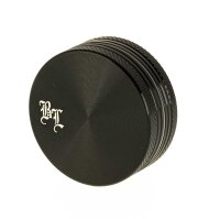 Alugrinder Black Leaf D 40 mm H 20 mm - Schwarz