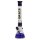 Grace Glass Glasbong 18,8er auf 14,5er - Beaker Classic Blue - H 45 cm D 50 mm WS 7 mm - Blau/Schwarz