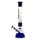Grace Glass Glasbong 18,8er auf 14,5er - Beaker Classic Blue - H 45 cm D 50 mm WS 7 mm - Blau/Schwarz