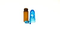 Dosierer/Portionierer Acryl - dunkle Flasche, groß - versch. Farben - L 7 cm