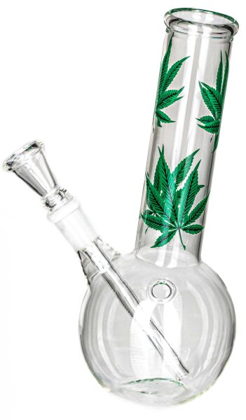 Leafline Glasbong > 14,5er H 22 cm D 36 mm gerader aufbau + Kugel