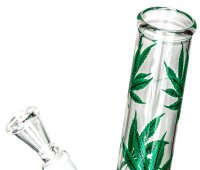 Leafline Glasbong > 14,5er H 22 cm D 36 mm gerader aufbau + Kugel