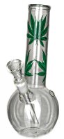 Leafline Glasbong > 14,5er H 22 cm D 36 mm gerader aufbau + Kugel