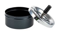 Schleuder Aschenbecher D 11 cm H 5 cm Schwarz Metallic
