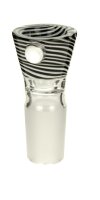 Jelly Joker Glaskopf 18,8er - konisch - Twister Schwarz/Weiß