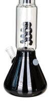 Jelly Joker Glasbong - Trip Schwarz Beaker -18,8er H 44 cm D 50 mm WS 5 mm - Spiral Percolator - Schwar
