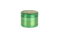 Black Leaf Pollinator Grinder mit Bild - Illuminaten Pyramide - D 50 mm H 40 mm - Grün