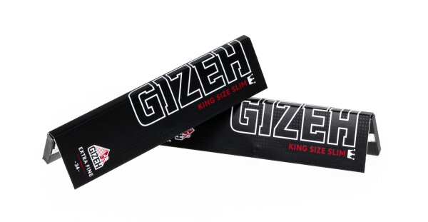 GIZEH Extra Fine Black - King Size Slim - 33 Blättchen