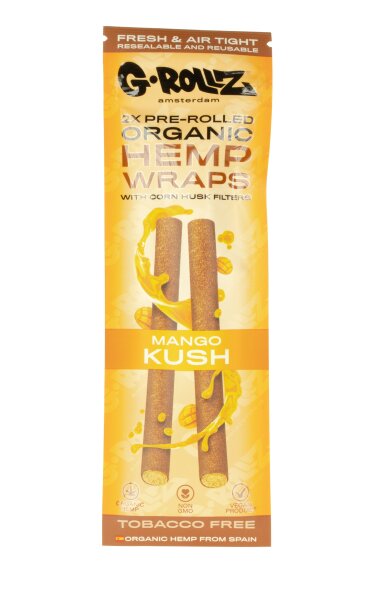 G-Rollz - Hanf Blunt - Mango Kush - vorgerollt mit Maisfilter - 2 Stück